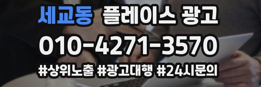 세교동 플레이스 광고