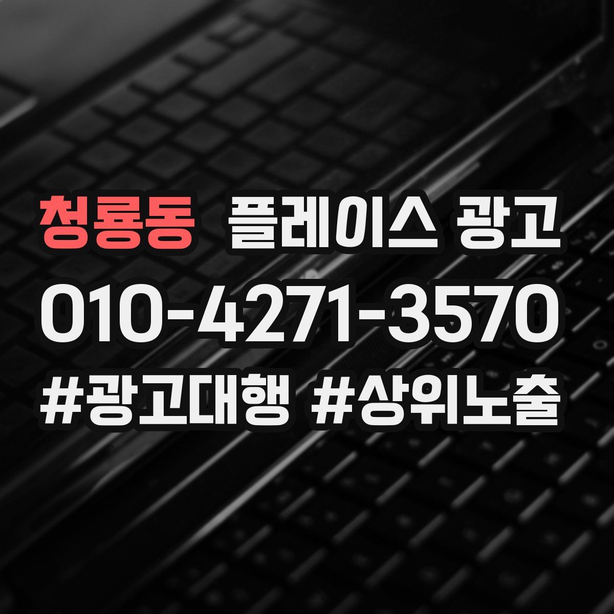 청룡동 플레이스 광고