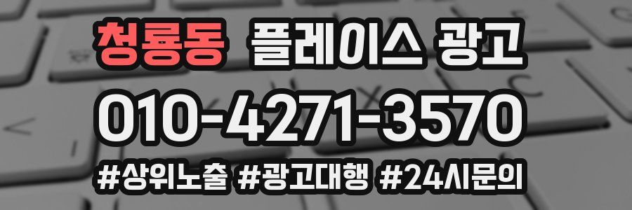 청룡동 플레이스 광고