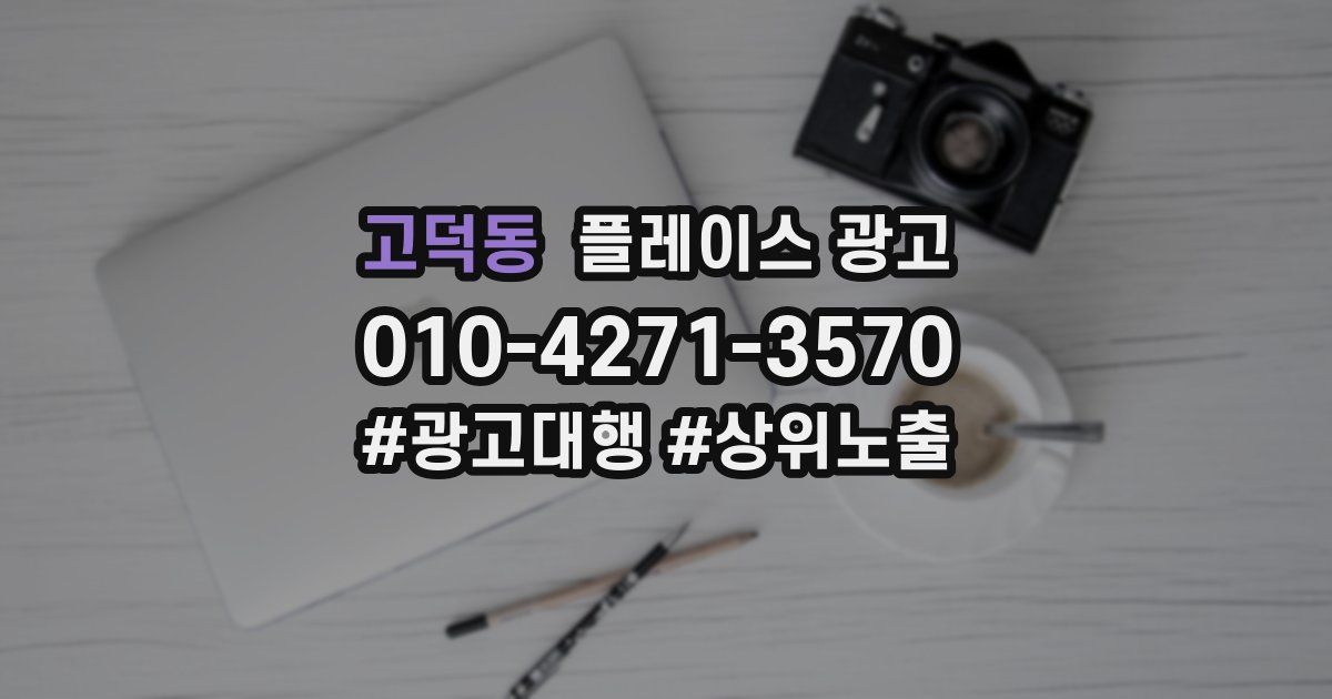 고덕동 플레이스 광고