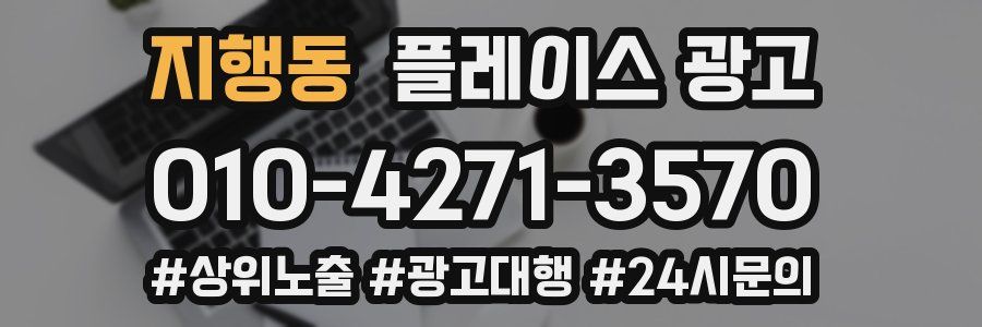 지행동 플레이스 광고