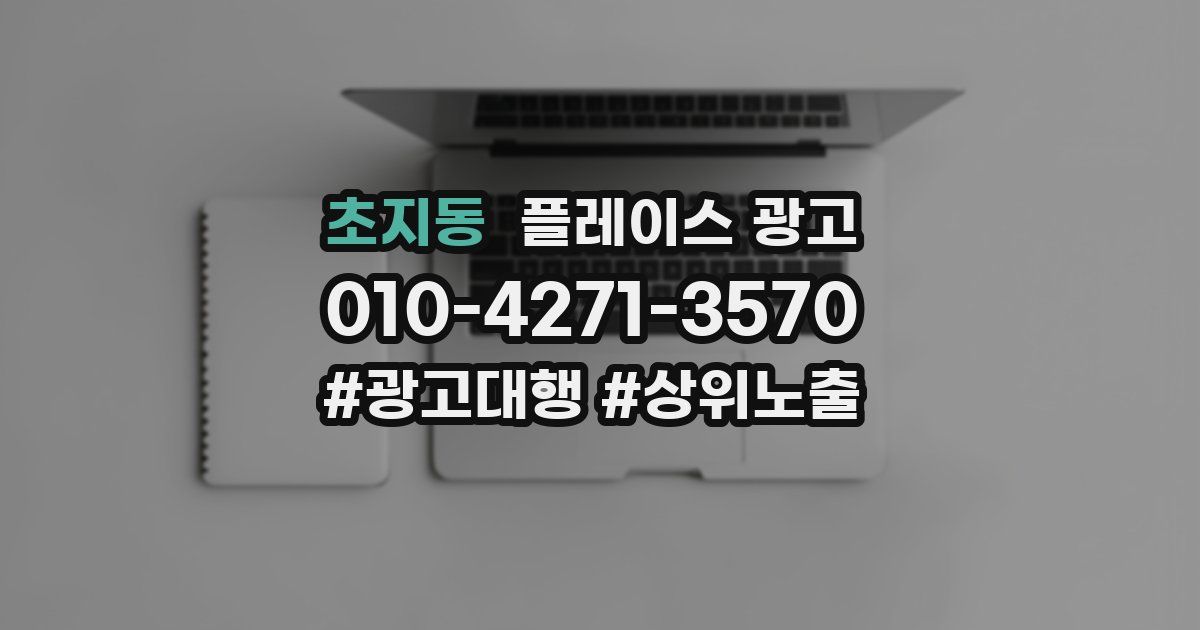 초지동 플레이스 광고