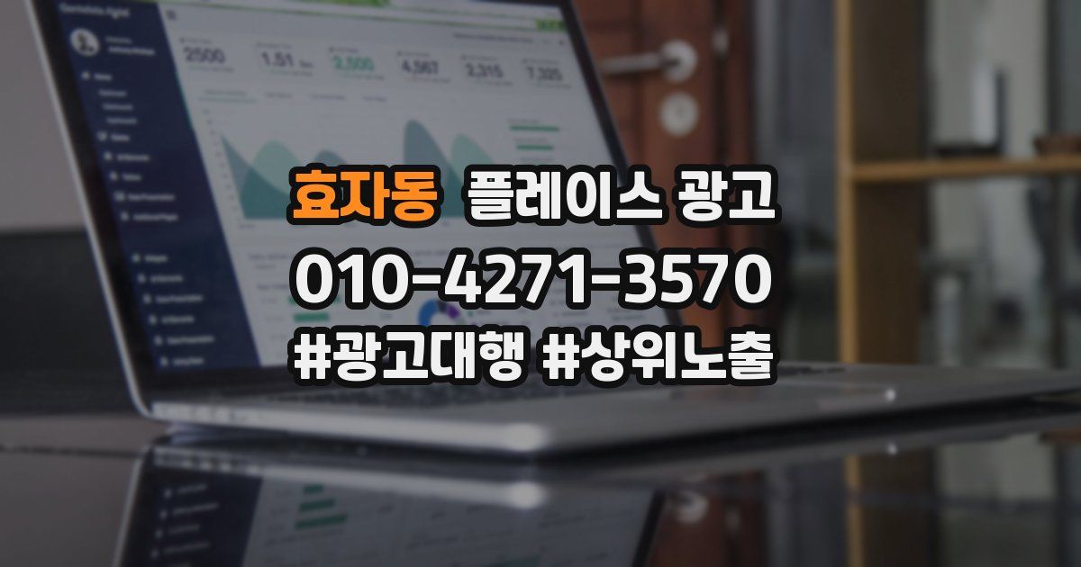 효자동 플레이스 광고