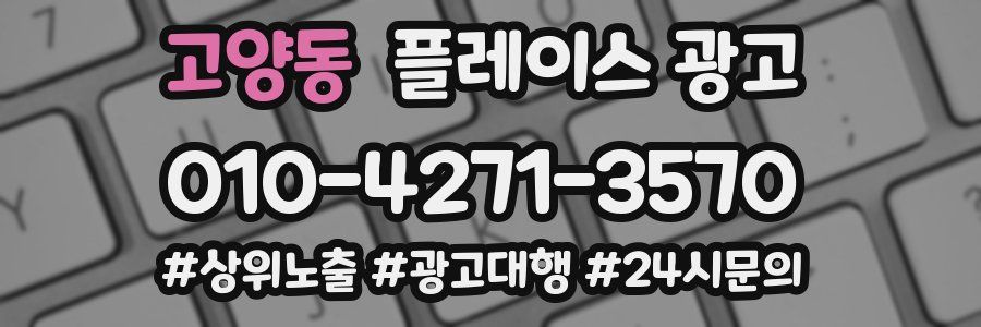 고양동 플레이스 광고
