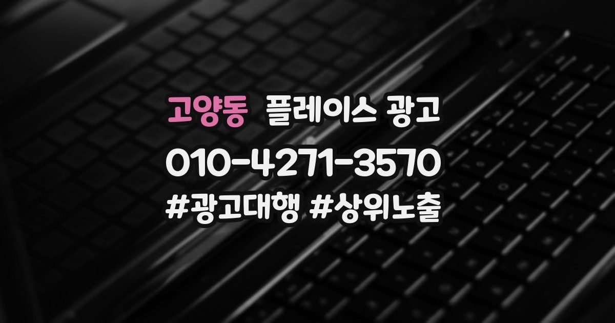 고양동 플레이스 광고