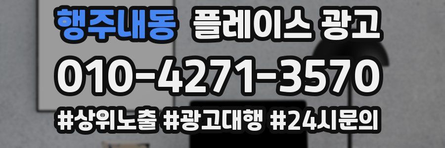 행주내동 플레이스 광고
