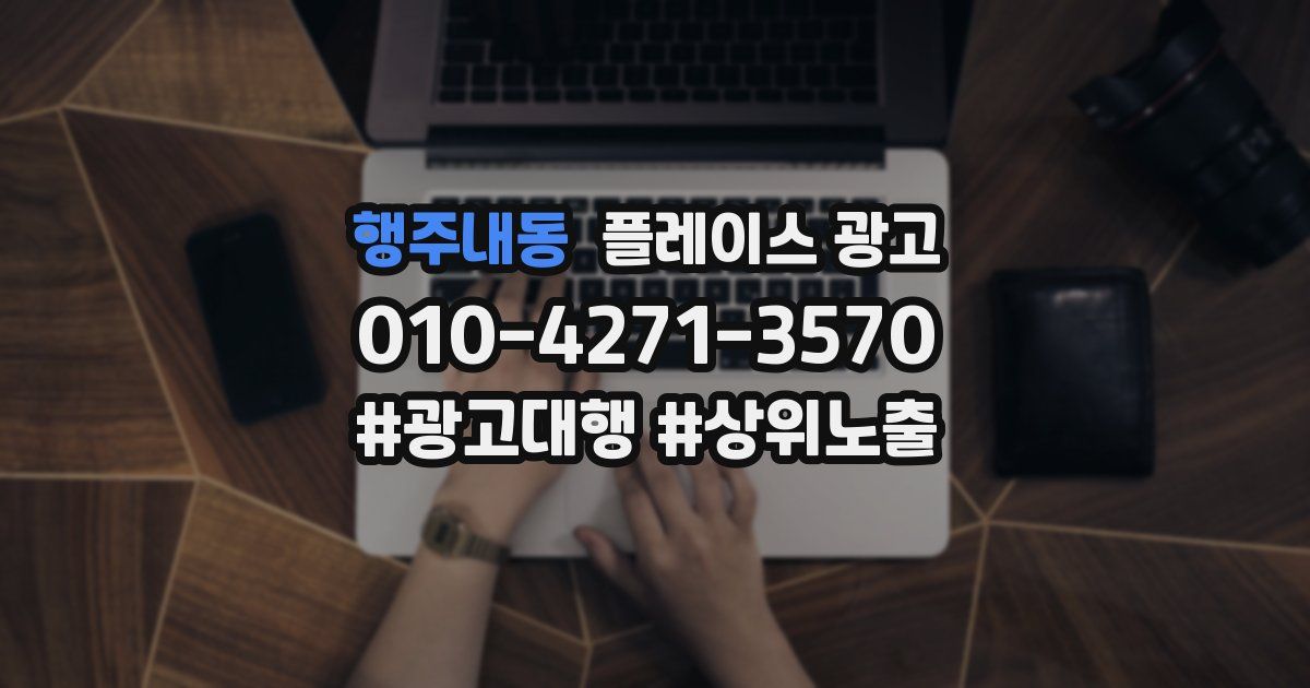 행주내동 플레이스 광고