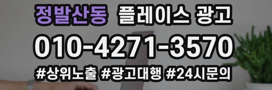 정발산동 플레이스 광고