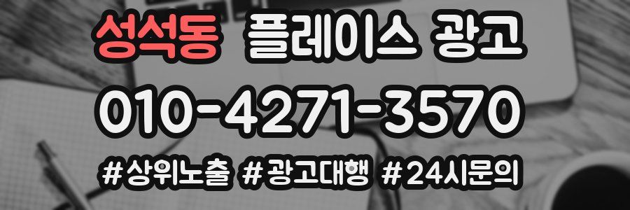 성석동 플레이스 광고