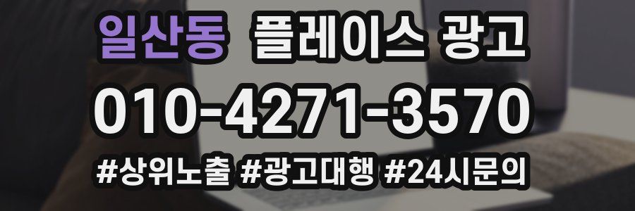 일산동 플레이스 광고