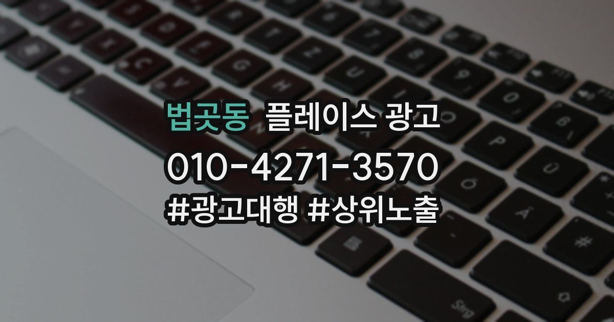 법곳동 플레이스 광고