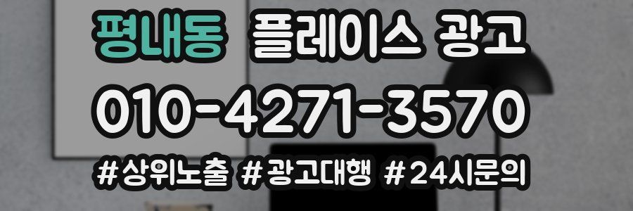 평내동 플레이스 광고