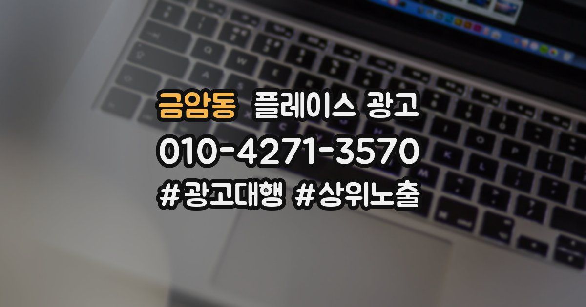 금암동 플레이스 광고