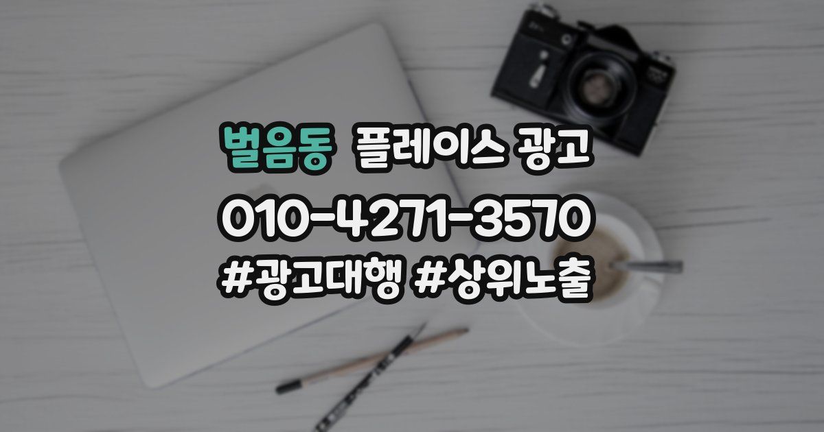 벌음동 플레이스 광고