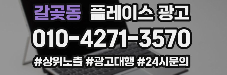 갈곶동 플레이스 광고