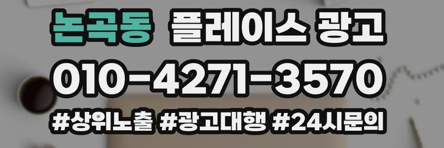 논곡동 플레이스 광고