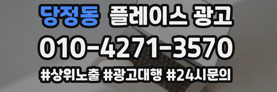 당정동 플레이스 광고
