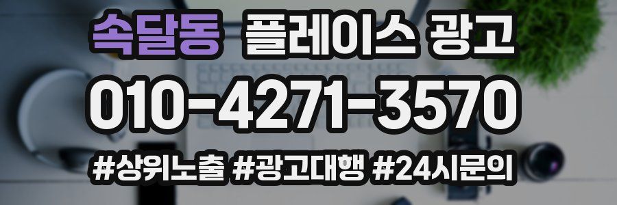 속달동 플레이스 광고