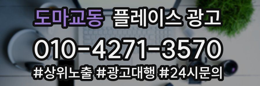도마교동 플레이스 광고
