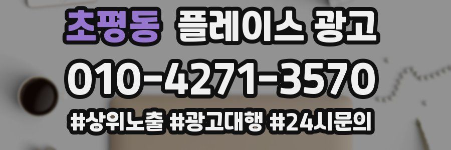 초평동 플레이스 광고