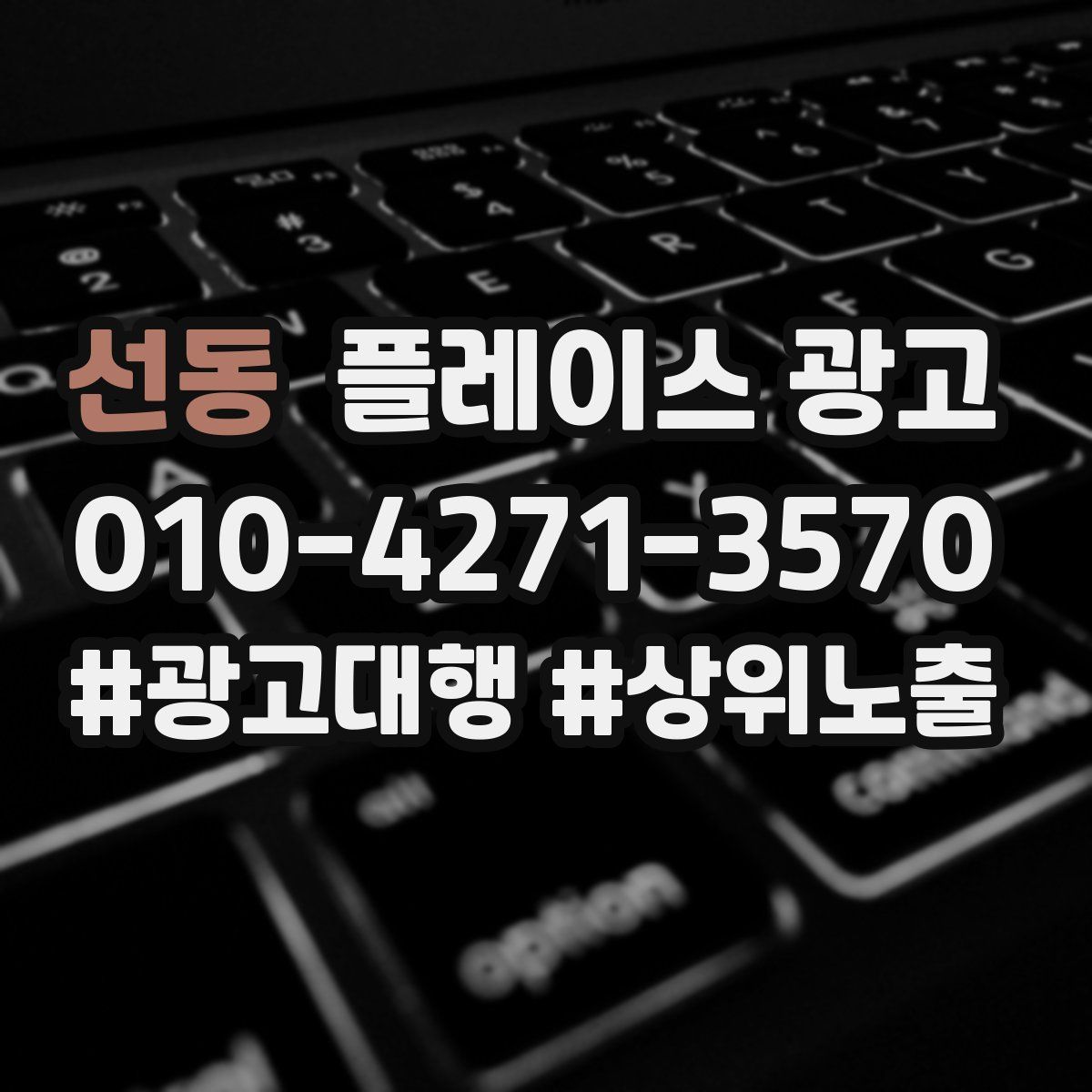 선동 플레이스 광고