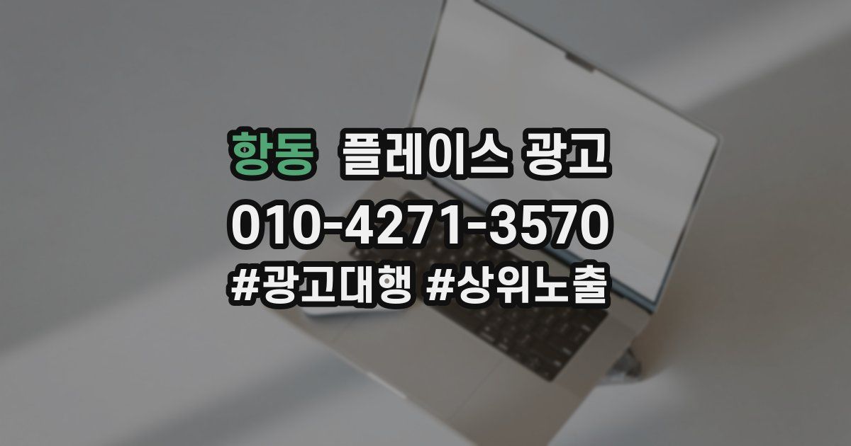항동 플레이스 광고