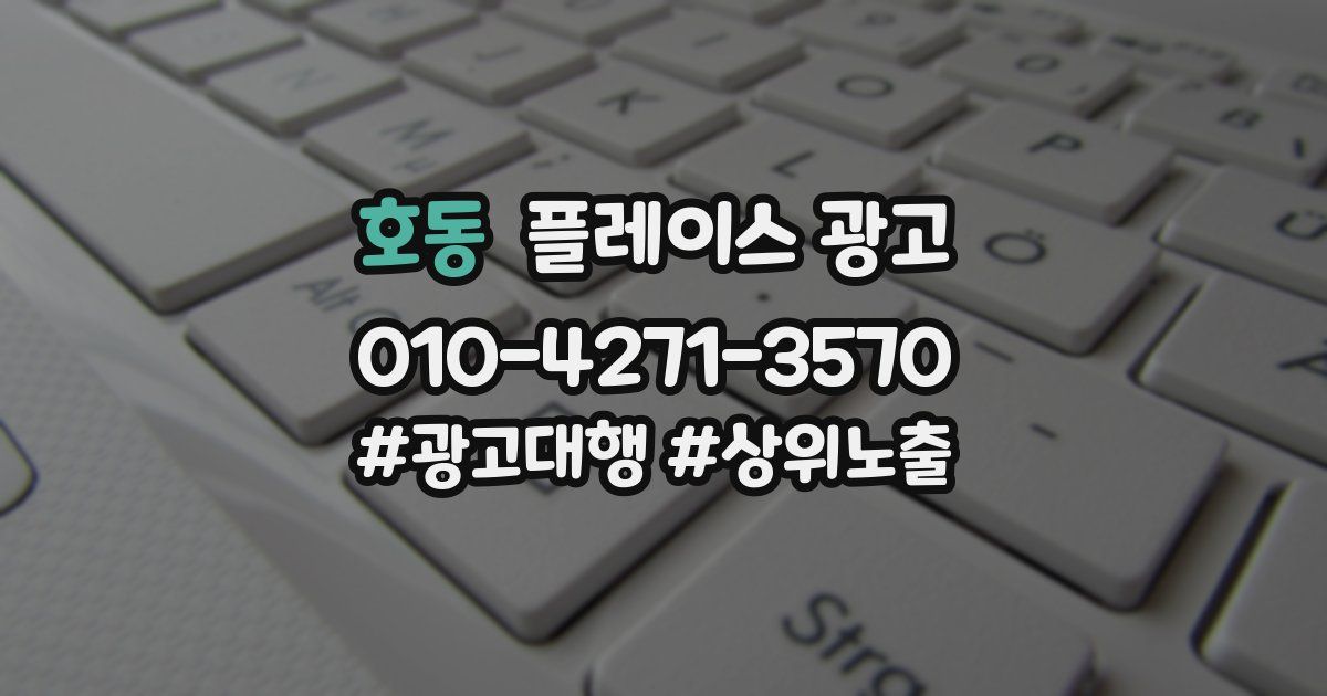호동 플레이스 광고
