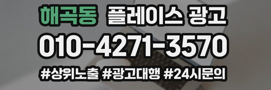 해곡동 플레이스 광고