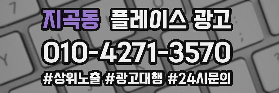 지곡동 플레이스 광고