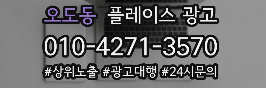 오도동 플레이스 광고