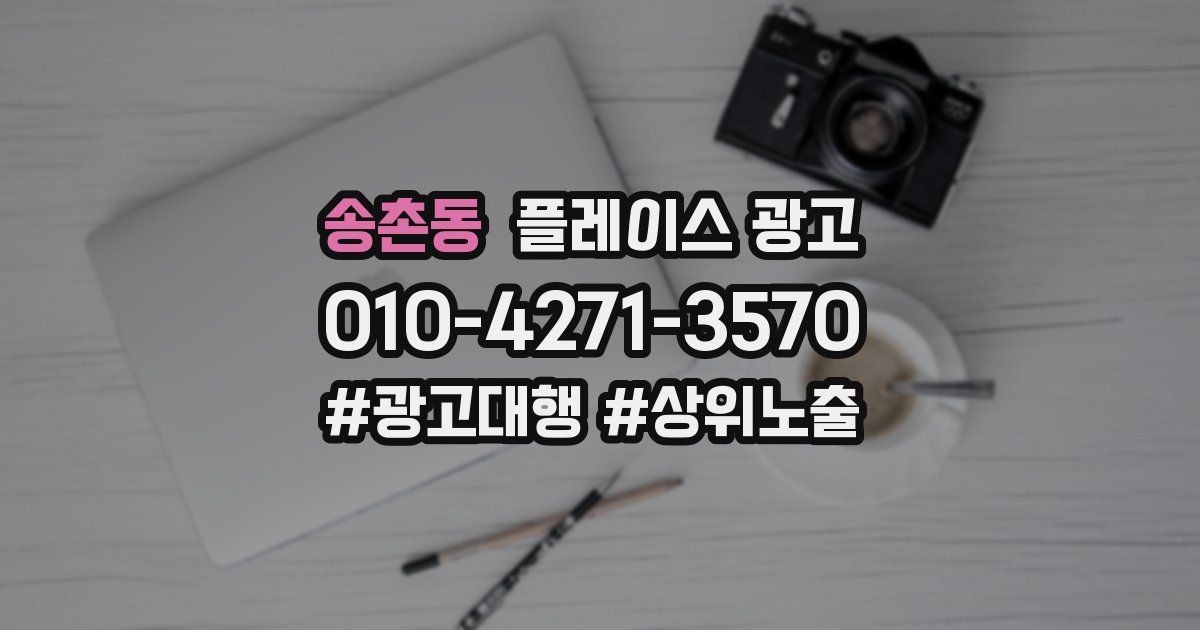 송촌동 플레이스 광고