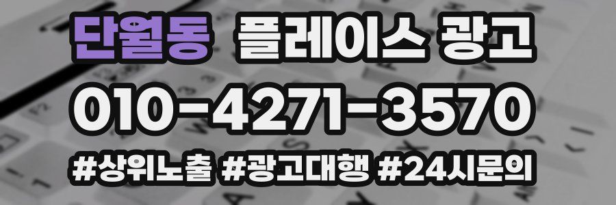 단월동 플레이스 광고