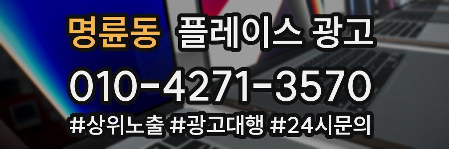 명륜동 플레이스 광고