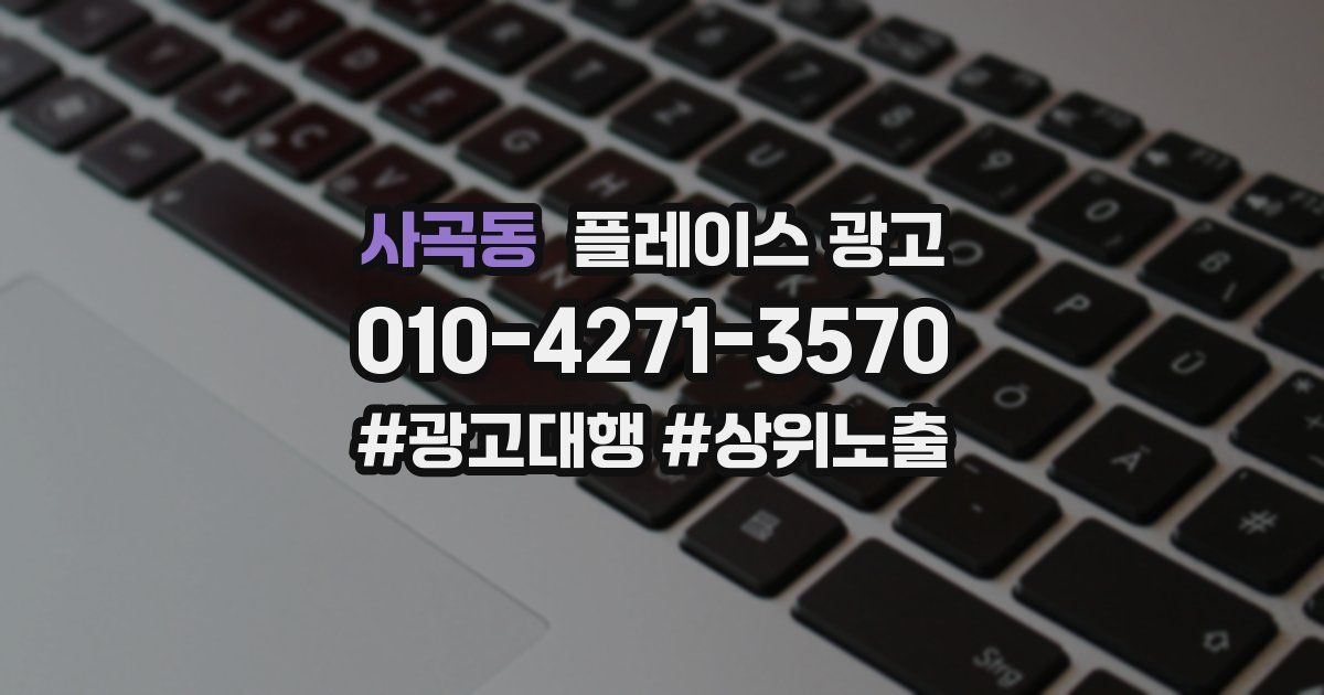 사곡동 플레이스 광고
