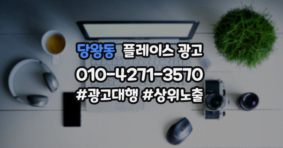당왕동 플레이스 광고