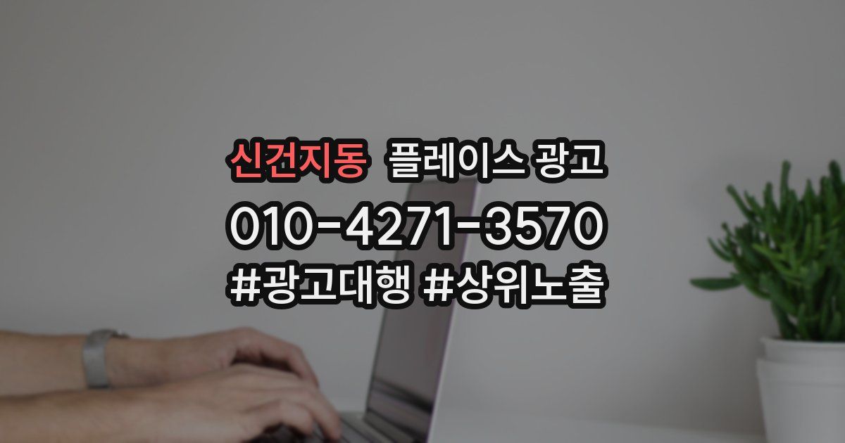 신건지동 플레이스 광고