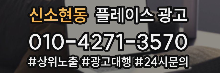 신소현동 플레이스 광고