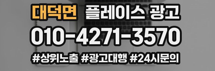 대덕면 플레이스 광고