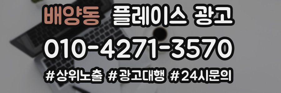 배양동 플레이스 광고
