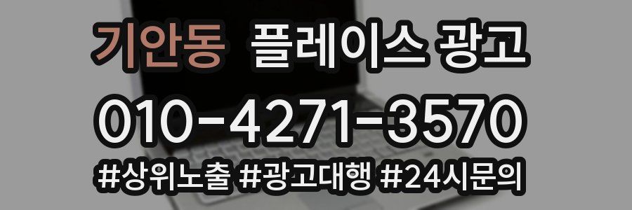 기안동 플레이스 광고