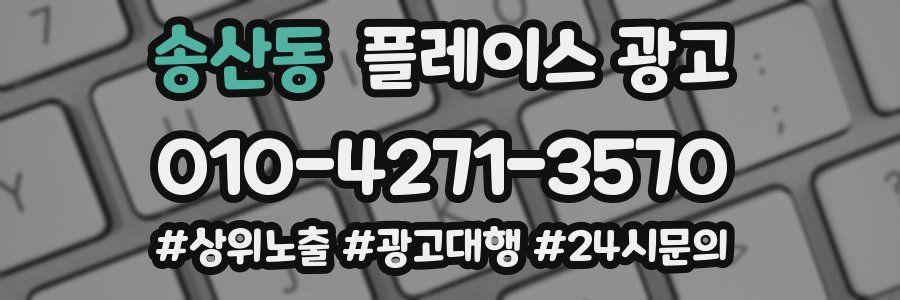 송산동 플레이스 광고