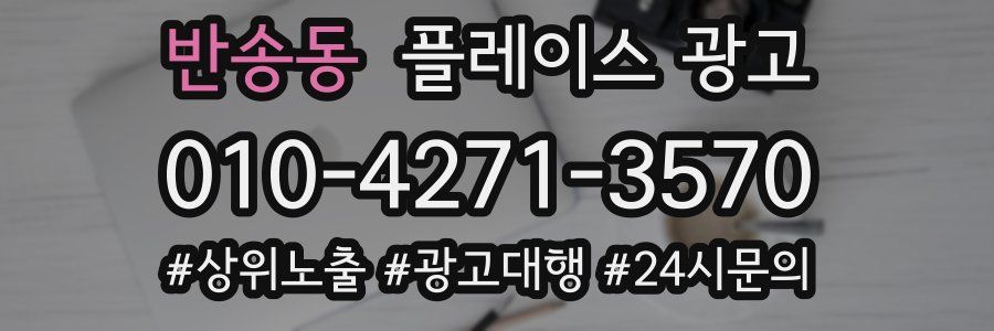 반송동 플레이스 광고