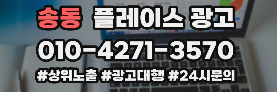 송동 플레이스 광고