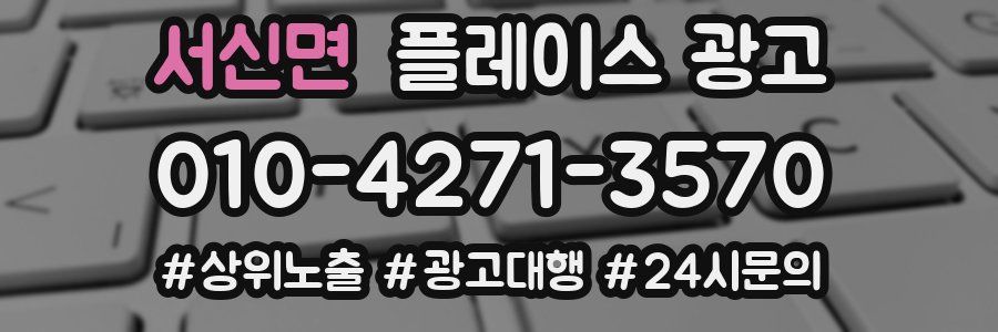 서신면 플레이스 광고