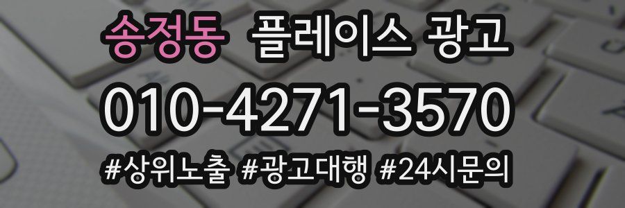 송정동 플레이스 광고