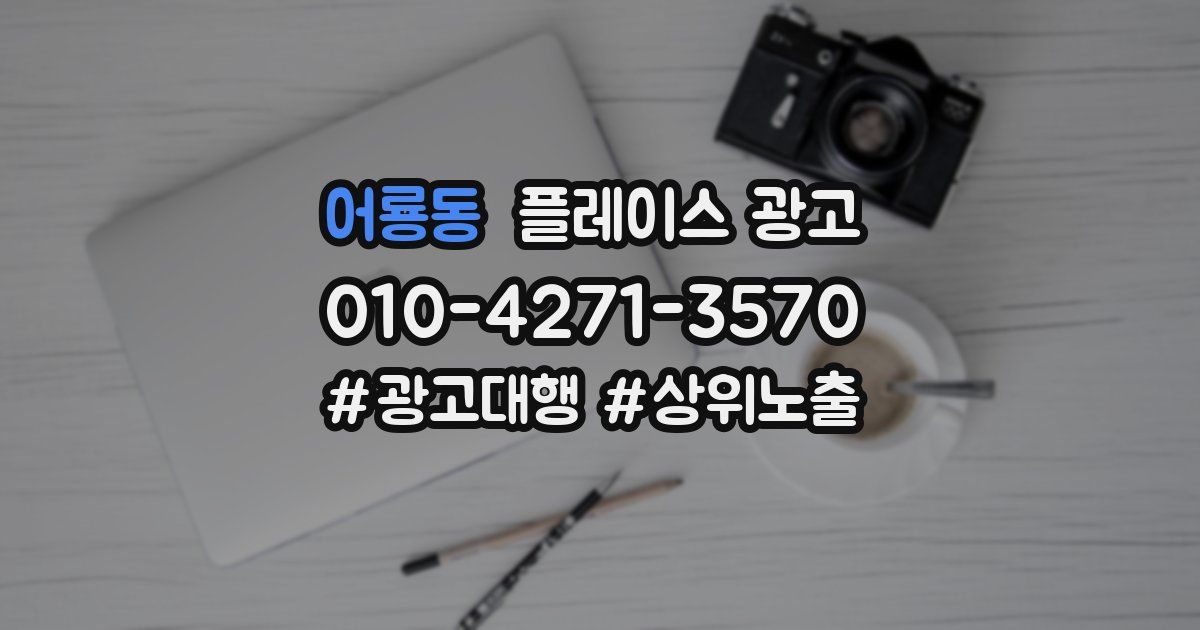 어룡동 플레이스 광고