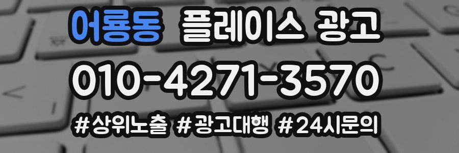 어룡동 플레이스 광고