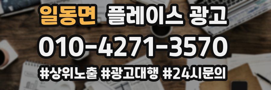 일동면 플레이스 광고