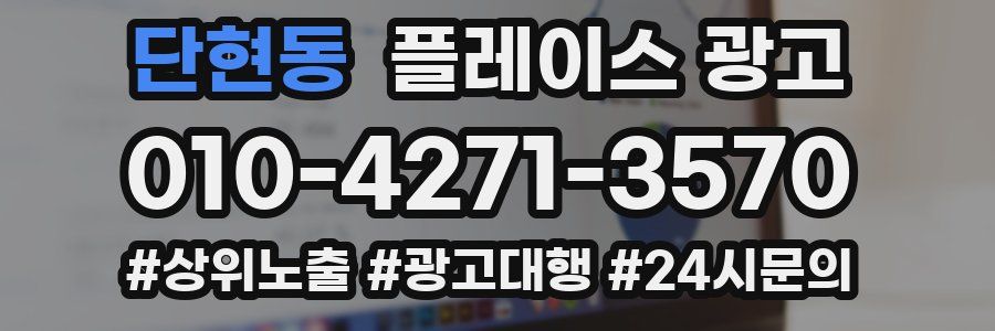 단현동 플레이스 광고