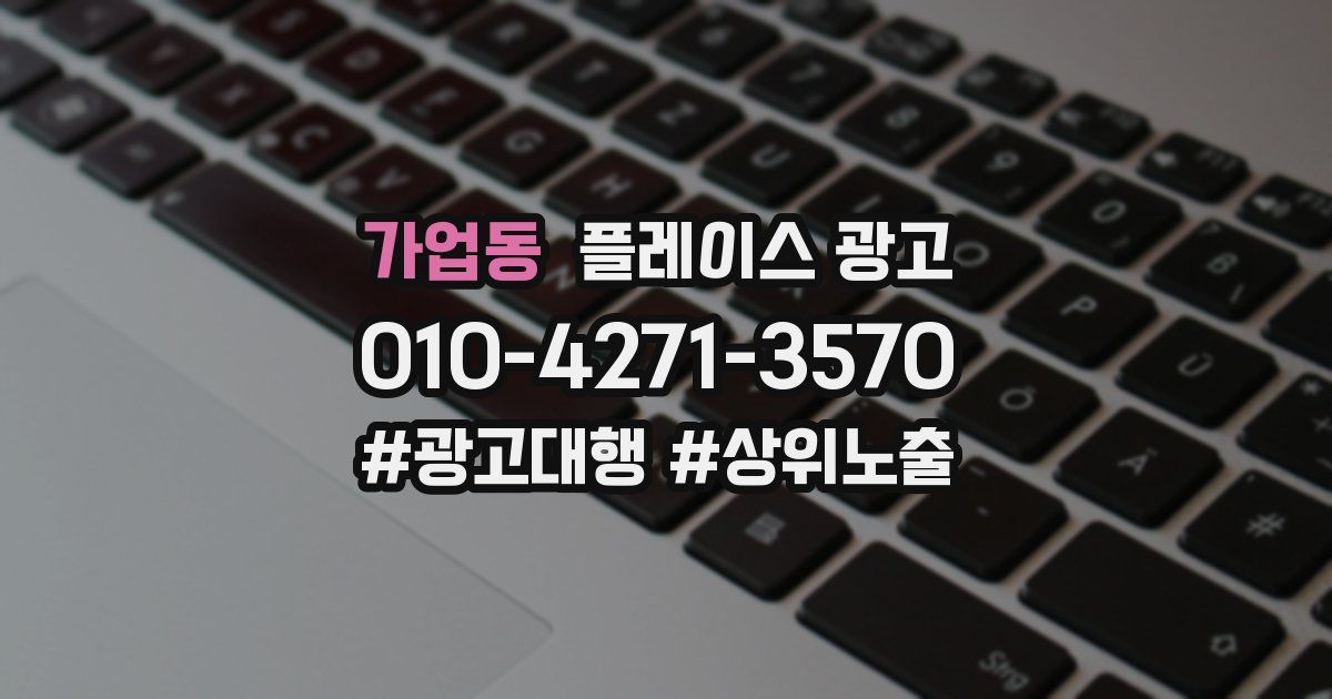 가업동 플레이스 광고